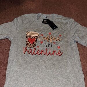 Gray 'Coffee is My Valentine' Graphic Tee